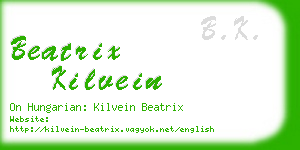 beatrix kilvein business card